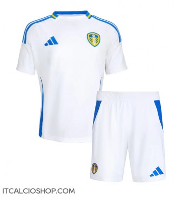 Leeds United Prima Maglia Bambino 2024-25 Manica Corta (+ Pantaloni corti)